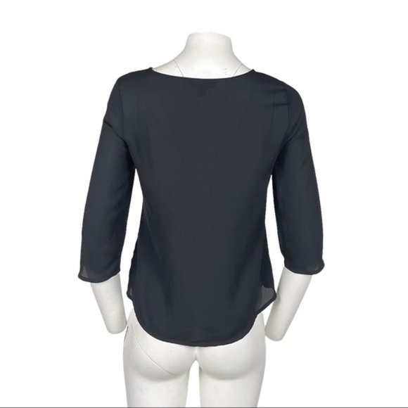 Express Sheer Blouse Black Size XS - Picture 3 of 3